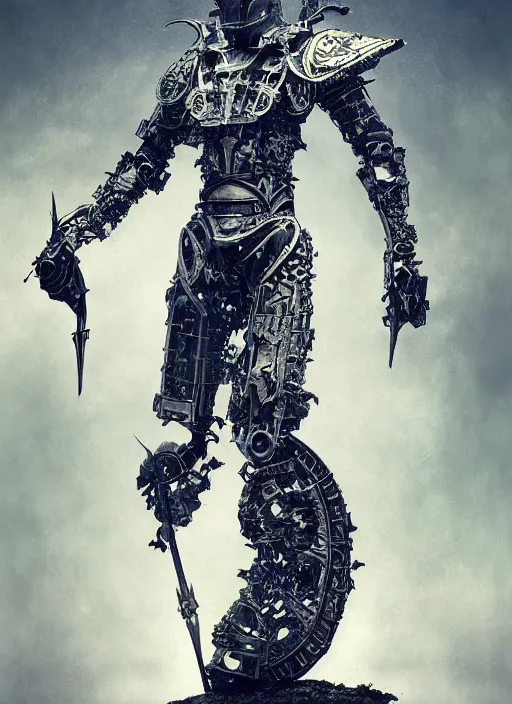 Image similar to portrait of king arthur knight cyborg, geomatric art, modern fine art, fractal, intricate, elegant, highly detailed, digital photography, subsurface scattering, by jheronimus bosch and frank miller and greg rutkowski,