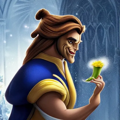 Prompt: if beauty from beauty and the beast was male