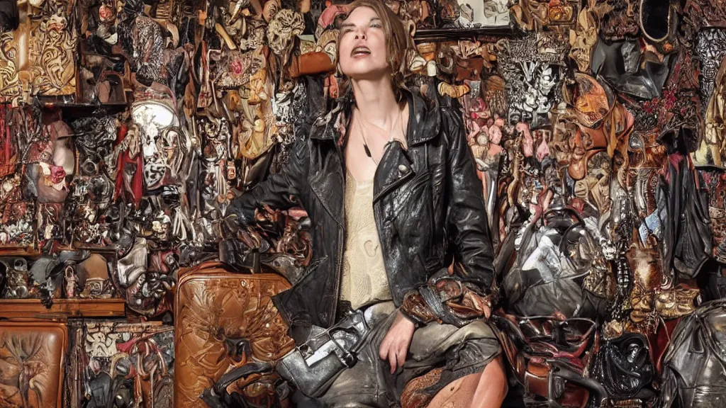 Image similar to maximalist dignified leather nightmare