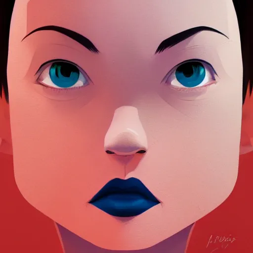 Image similar to face icon stylized minimalist pax, loftis, cory behance hd by jesper ejsing, by rhads, makoto shinkai and lois van baarle, ilya kuvshinov, rossdraws global illumination