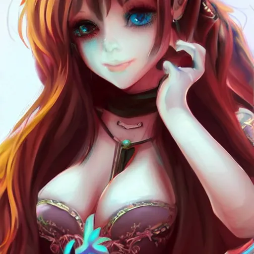 Image similar to detailed beautiful character art on amino, high quality art on artstation