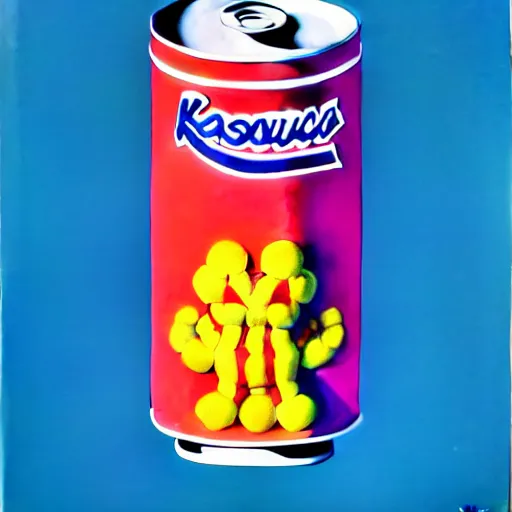 Image similar to soda can by shusei nagaoka, kaws, david rudnick, airbrush on canvas, pastell colours, cell shaded, 8 k