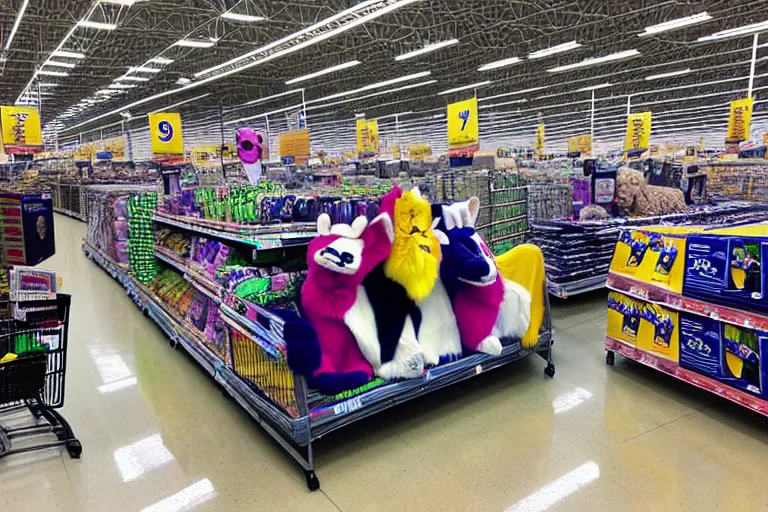 Image similar to photo of fursuits for sale at walmart on black friday