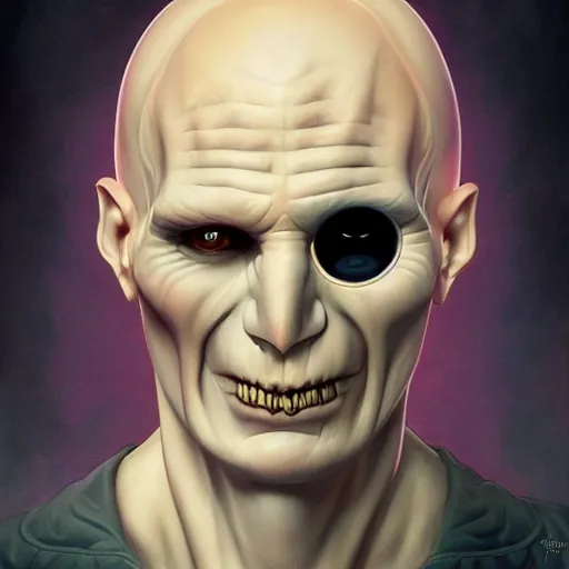 Prompt: lofi portait of the dark lord voldemort, Pixar style, by Tristan Eaton Stanley Artgerm and Tom Bagshaw.