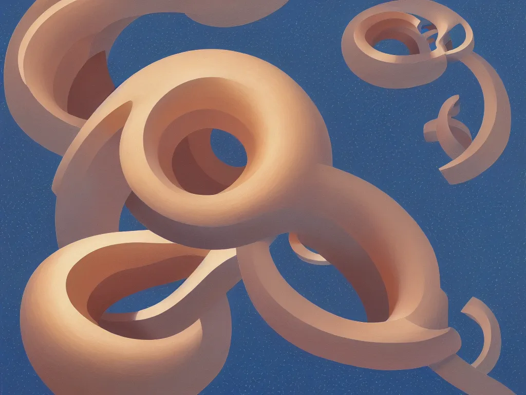 Prompt: a detailed gouache painting illustration of a torus, by Michiel Schrijver, ultra-hd, sharp focus, isometric