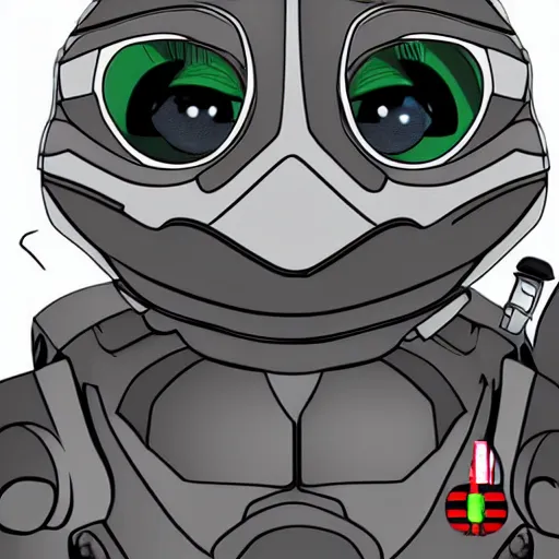 Image similar to robocop pepe the frog