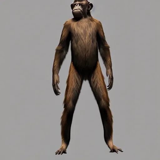 Prompt: monkey wants to be a human artstation