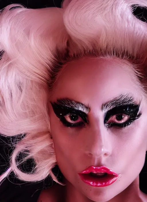 Image similar to lady gaga by nick knight, born this way, born this way album, red weapon 8 k s 3 5, cooke anamorphic / i lenses, highly detailed, cinematic lighting