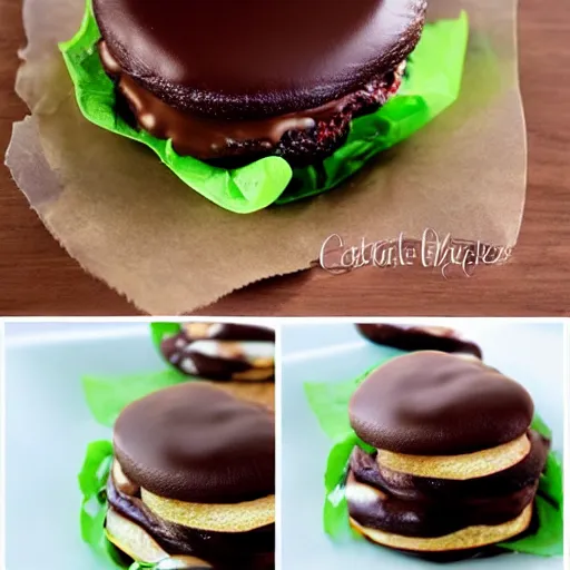 Image similar to chocolate burger