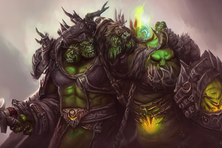 Image similar to orc, world of warcraft, trending on art station, fantasy, smooth