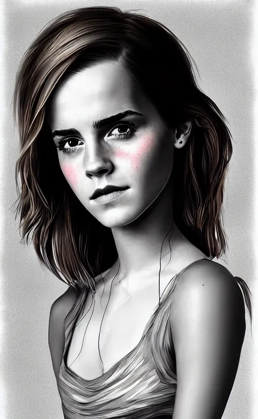 Image similar to Digital art of Emma Watson by RossDraws