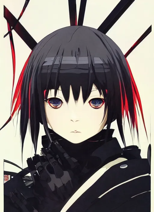 Image similar to tsutomu nihei, anime reol by ilya kuvshinov, last exile, murata range, fine detail, perfect anime face, dramatic lighting, dynamic composition, art deco, cel shading, vivid, rich texture, alphonse mucha, ( ( ( colorful ) ) ), ( ( ( yoshinari yoh ) ) ), loish, guweiz