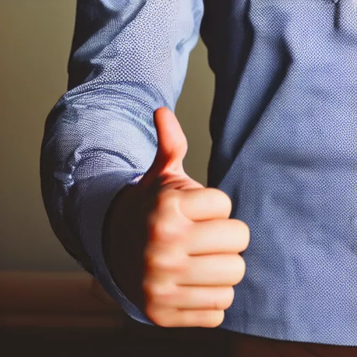 Prompt: man giving thumbs up