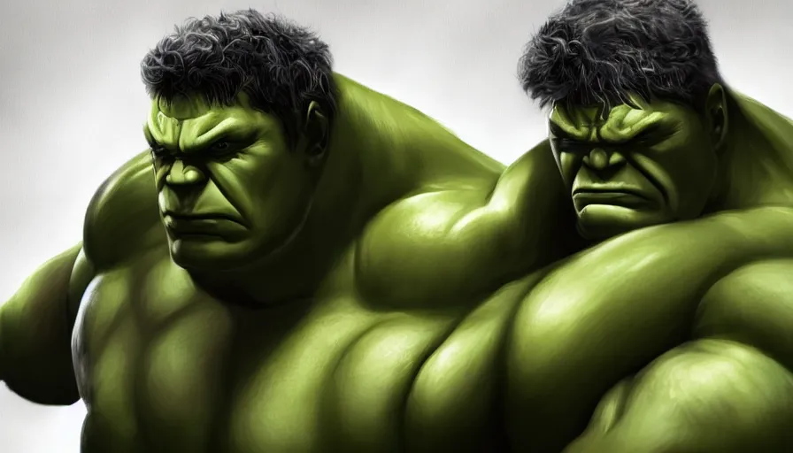 Prompt: Brock Lesnar is Hulk, hyperdetailed, artstation, cgsociety, 8k