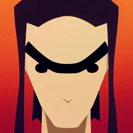 Image similar to face icon stylized minimalist samurai jack, loftis, cory behance hd by jesper ejsing, by rhads, makoto shinkai and lois van baarle, ilya kuvshinov, rossdraws global illumination