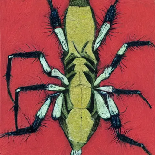 Image similar to robert wyatt spider, art by robert wyatt