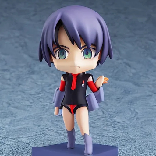 Image similar to high quality portrait flat matte painting of cute EVANGELION-01 in the style of nendoroid and toon EVANGELION , flat anime style, thick painting, medium close-up