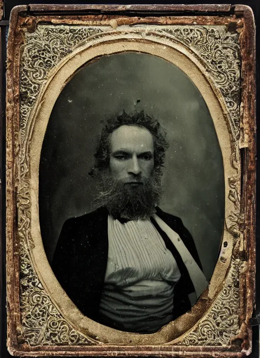 Prompt: old wetplate daguerreotype portrait of a gentleman explosion of data fragments, fractal, intricate, elegant, highly detailed, parallax, leica, medium format, subsurface scattering, by jheronimus bosch and greg rutkowski and louis jacques mande daguerre