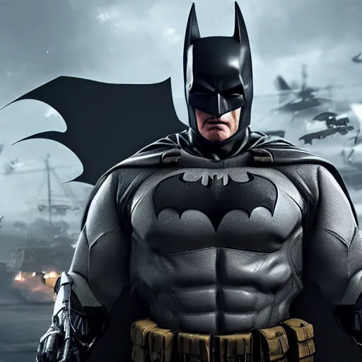 Image similar to batman as a soldier in battlefield v