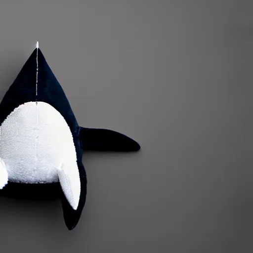 Image similar to beautiful photograph of a cute minimal shark plush, advert, magazine, studio