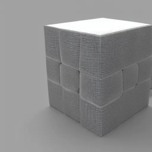 Image similar to a 3d render of a cube