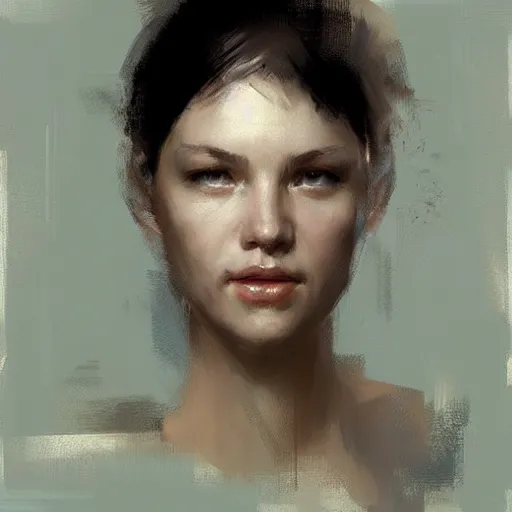 Prompt: portrait of a beautiful woman by sparth, ruan jia, craig mullins