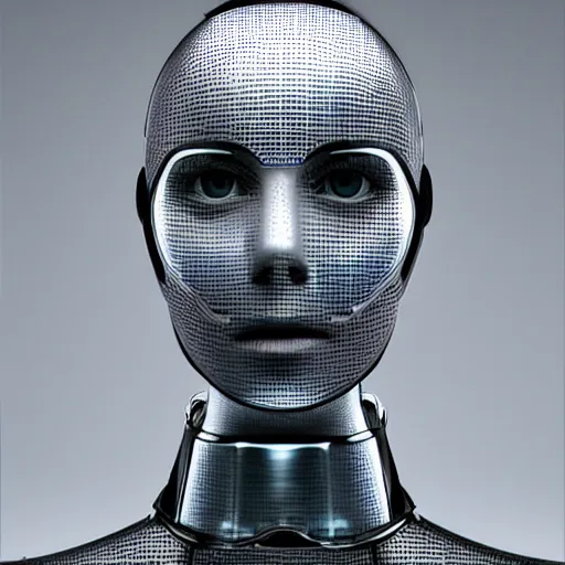 Image similar to transparent android from the movie ex machina