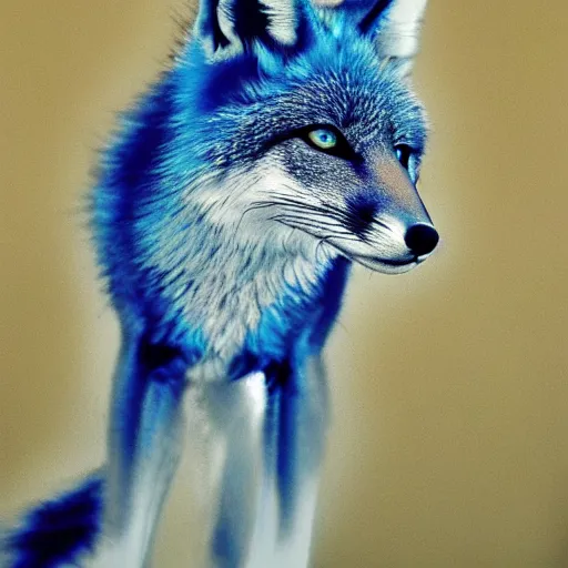 Prompt: blue fox