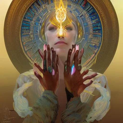 Prompt: a beautiful elemental entity with many hands, highly detailed, digital painting, artstation, concept art, sharp focus, unreal engine 5, art by alex ross, alphonse mucha