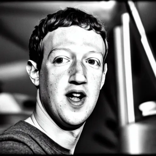 Prompt: 3 5 mm macro photograph of mark zuckerberg watch the original star wars in a movie theater