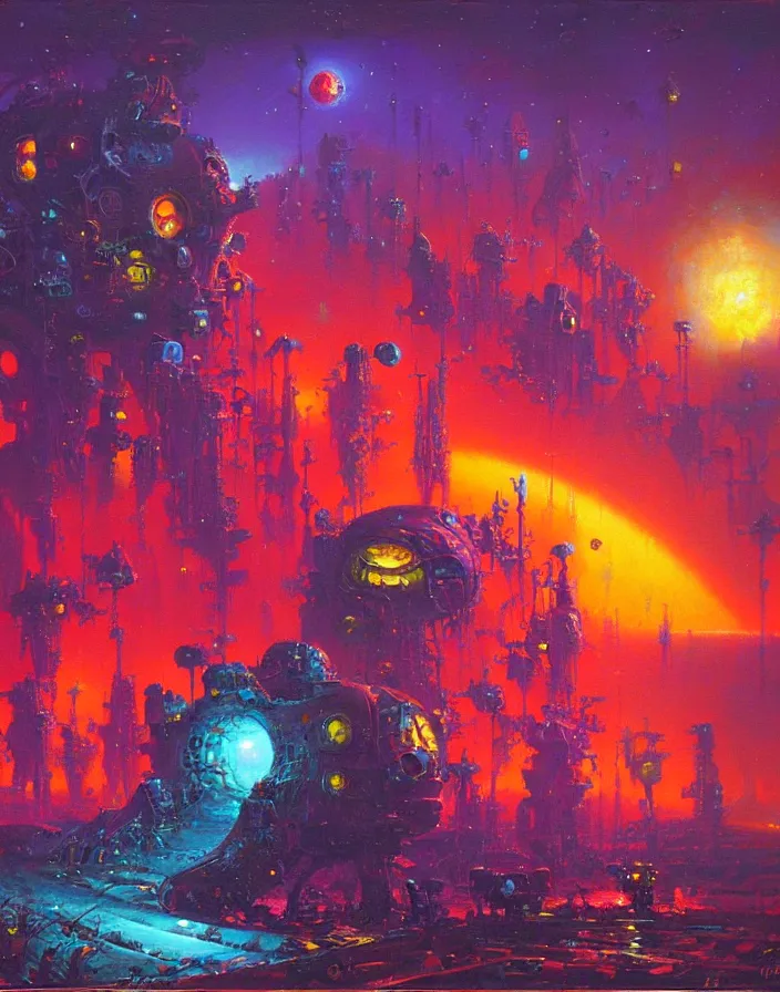 Image similar to an amazing piece of art by Paul Lehr