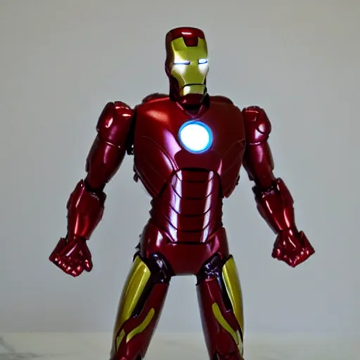 Prompt: ironman toy made of chocolate