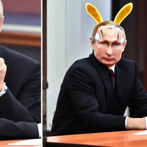 Prompt: vladimir putin with cat ears, anime style