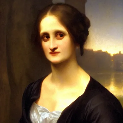 Image similar to painting of mary shelley. art by william adolphe bouguereau. during golden hour. extremely detailed. beautiful. 4 k. award - winning.