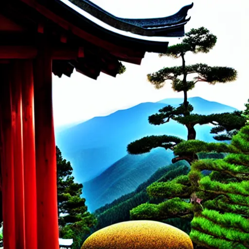 Image similar to zen temple on the mountain