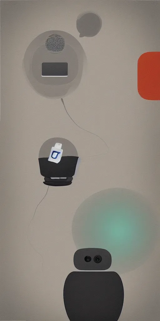 Image similar to “Alexa and Siri meeting for the first time, digital art”