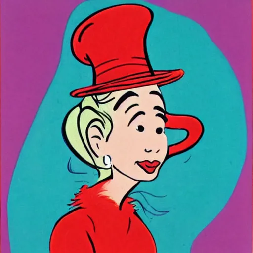 Prompt: Female Portrait, by Dr. Seuss.