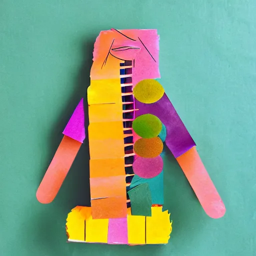 Prompt: shiv made of preschool supplies, full photo, photography, realistic