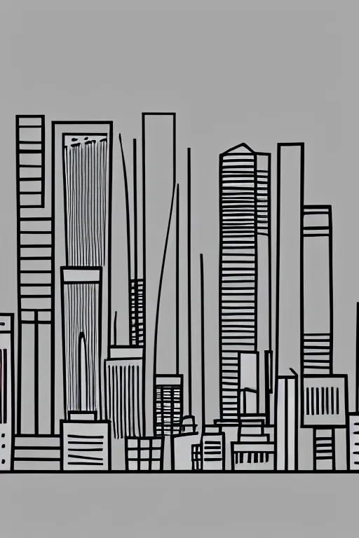 Image similar to minimalist line art of london cityscape