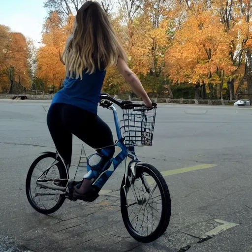 Image similar to Lauren Verno riding a bike