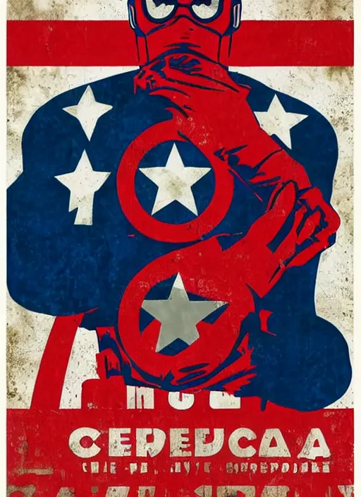 Image similar to Chris Evans Captain America Soviet Propaganda poster by Shepard Fairey, constructivist art, Organic Painting , Matte Painting, geometric shapes, collage, hard edges, graffiti, street art:2 by Shepard Fairey:4