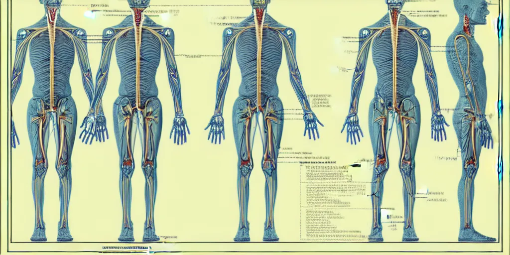 Image similar to technical diagram blueprint of anthropomorphic anatomical sip technician, performance enhanced salesman anatomy, snake oil sip tech technical blueprint plan