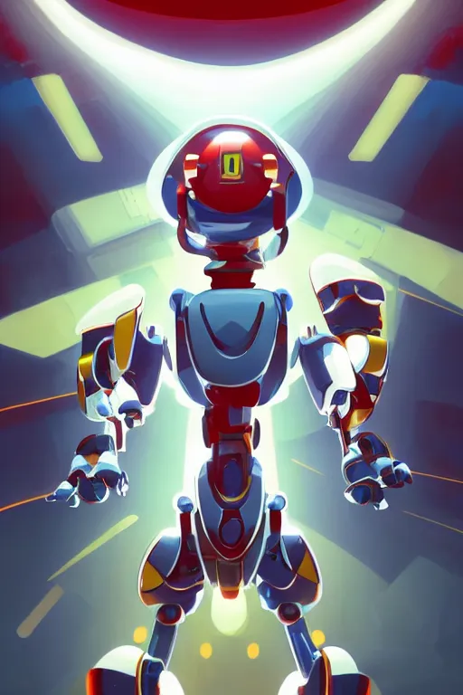 Image similar to metabots medabots medarotto medarot robot minimalist comics, behance hd by jesper ejsing, by rhads, makoto shinkai and lois van baarle, ilya kuvshinov, rossdraws global illumination ray tracing hdr radiating a glowing aura