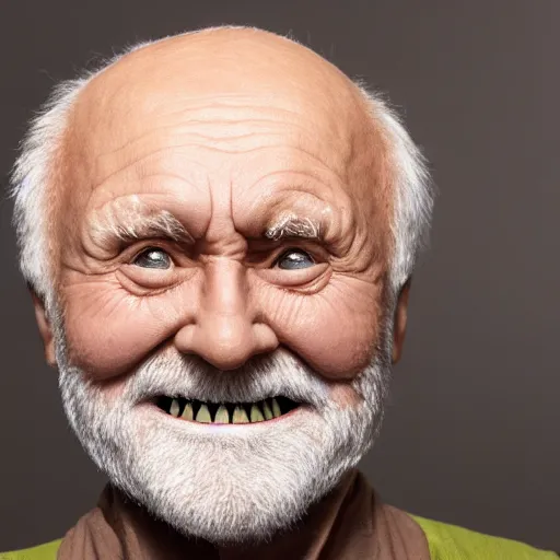 Image similar to portrait of hide the pain harold, accurate and detailed, stock photo, realistic, 8k, Canon DLSR