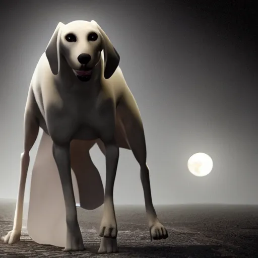 Prompt: moon knight as a greyhound dog, 4k realistic photo