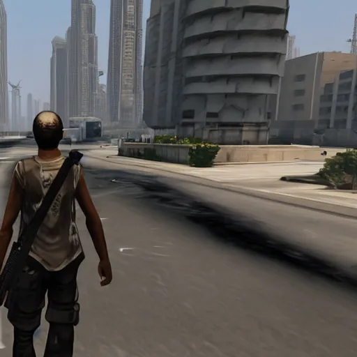 Image similar to gta : dubai, by yoko taro