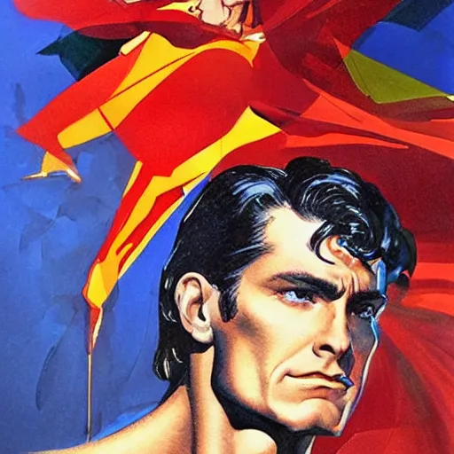 Prompt: photorealistic picture, by bob peak and alex ross, death of superman, gouache and wash paints, fine details, fine intricate, fine facial proportionate, fine body proportionate, fine fix broken line, fine fix duplicate line, smooth sharp focus, sharp focus