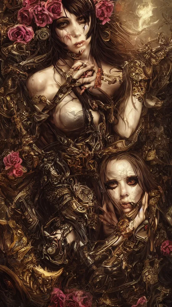 Prompt: death 1 3, maximalist, high detail, 8 k, ornate, dark fantasy, realistic, masterpiece, trending on art station, complex, wlop