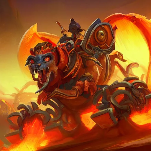 Image similar to a fiery catapult cart wheels chariots, catapult, yellow battlefield theme, bright art masterpiece artstation. 8 k, sharp high quality artwork in style of jose daniel cabrera pena and greg rutkowski, concept art by tooth wu, blizzard warcraft artwork, hearthstone card game artwork, cart wheels