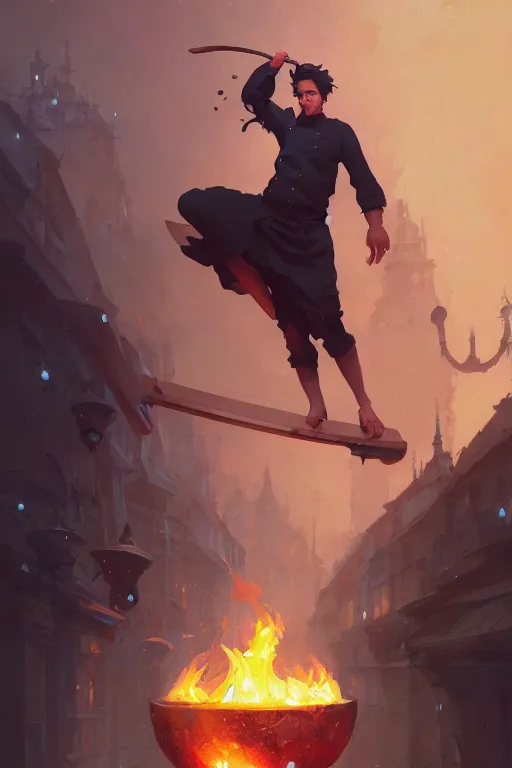 Image similar to a male french chef, the greatest most talented chef in the world. decorated with culinary magic, fantasy art by greg rutkowski, loish, rhads, ferdinand knab, makoto shinkai and lois van baarle, ilya kuvshinov, rossdraws, tom bagshaw, sharp focus, smooth, symmetry